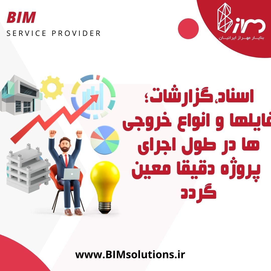 اسناد و گزارشات و فایل های تبادل شده فیمابین ذینفعان در قرارداد های مشاور BIM کاملا شفاف و مشخص گردد. این موضوع در قرارداد و اسناد بالادستی EIR و یا BEP مشخص می گردد و شفاف سازی می گردد.